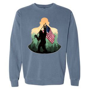 Big Foot American Flag Garment-Dyed Sweatshirt