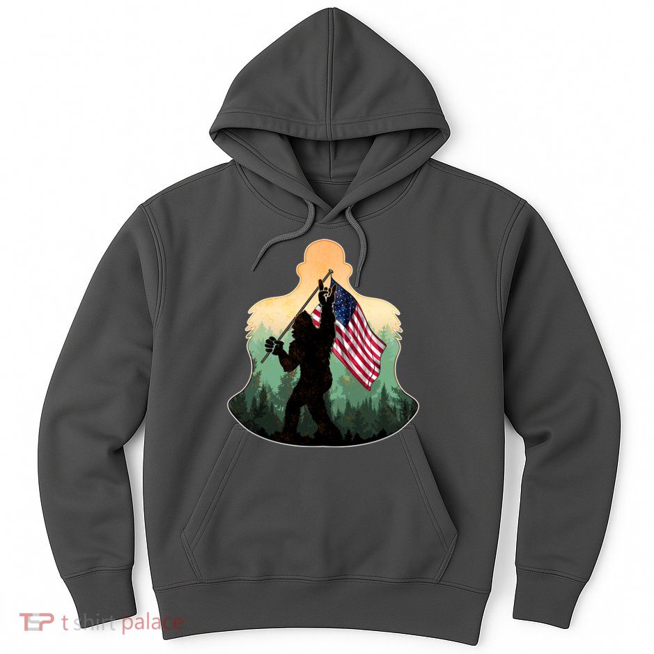 Big Foot American Flag Hoodie