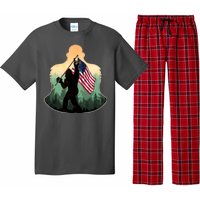 Big Foot American Flag Pajama Set