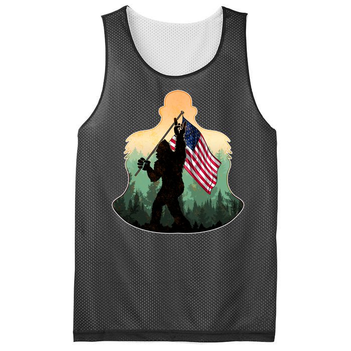 Big Foot American Flag Mesh Reversible Basketball Jersey Tank