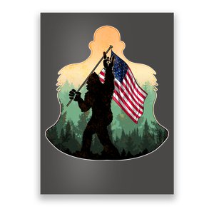 Big Foot American Flag Poster