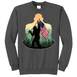 Big Foot American Flag Tall Sweatshirt