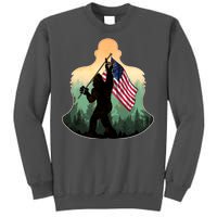 Big Foot American Flag Tall Sweatshirt