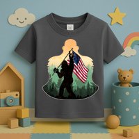 Big Foot American Flag Toddler T-Shirt