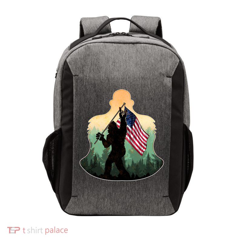 Big Foot American Flag Vector Backpack