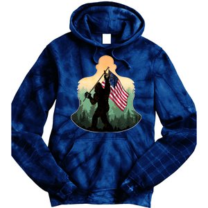 Big Foot American Flag Tie Dye Hoodie