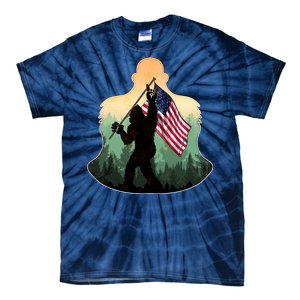 Big Foot American Flag Tie-Dye T-Shirt