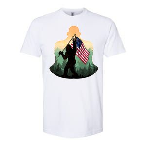 Big Foot American Flag Softstyle CVC T-Shirt