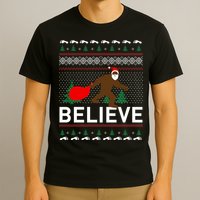Big Foot Believe Ugly Christmas Sweater T-Shirt