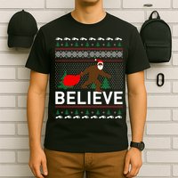Big Foot Believe Ugly Christmas Sweater T-Shirt
