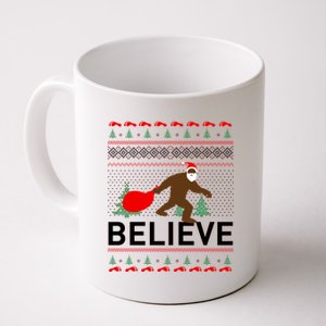 Big Foot Believe Ugly Christmas Sweater Coffee Mug