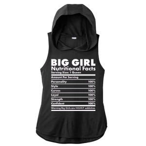 Big Girl Nutritional Facts Ladies PosiCharge Tri-Blend Wicking Draft Hoodie Tank