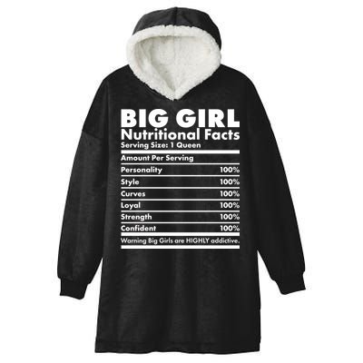 Big Girl Nutritional Facts Hooded Wearable Blanket