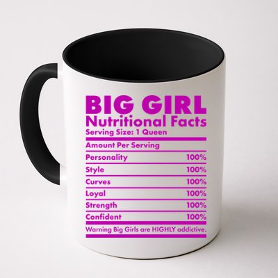 Big Girl Nutritional Facts Mug
