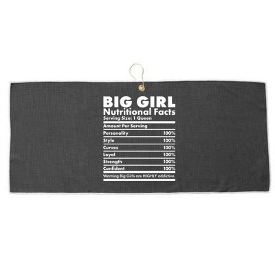 Big Girl Nutritional Facts Large Microfiber Waffle Golf Towel