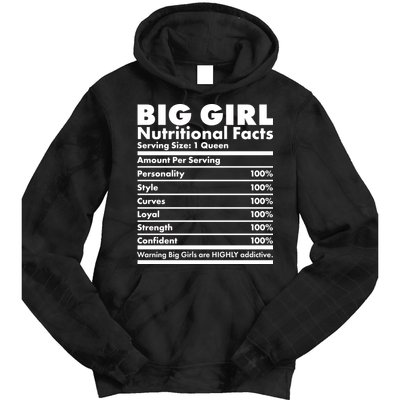 Big Girl Nutritional Facts Tie Dye Hoodie