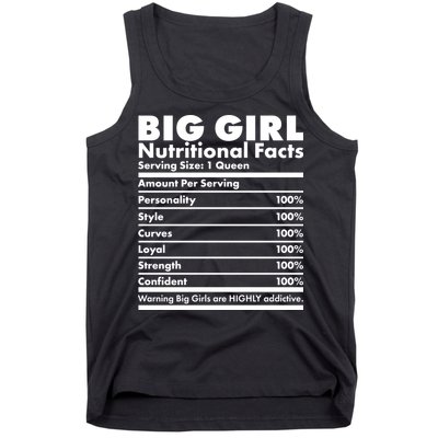Big Girl Nutritional Facts Tank Top