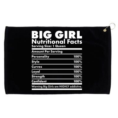 Big Girl Nutritional Facts Grommeted Golf Towel