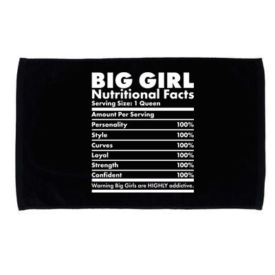 Big Girl Nutritional Facts Microfiber Hand Towel