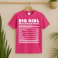 Big Girl Nutritional Facts T-Shirt