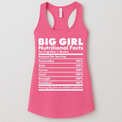 Big Girl Nutritional Facts Womens Tank Top