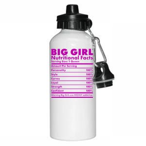 Big Girl Nutritional Facts Aluminum Water Bottle 