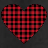 Big Heart Red Plaid Valentines Day Cool Comfort Performance Bucket Hat