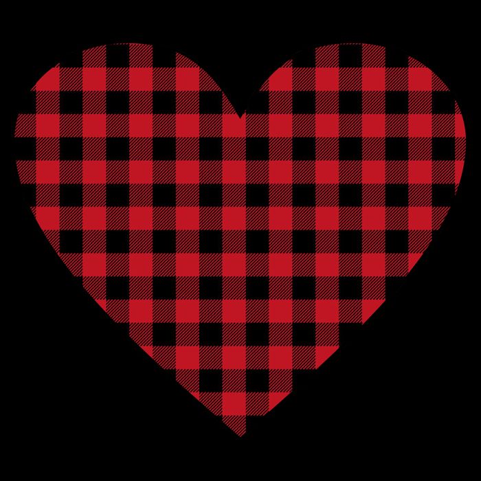 Big Heart Red Plaid Valentines Day Zip Tote Bag