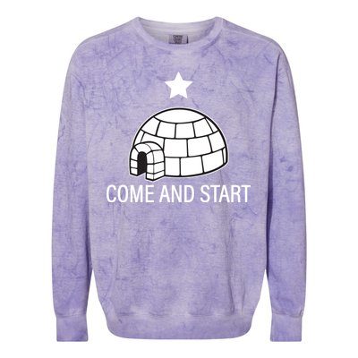 Big Igloo Boogaloo Come And Start Colorblast Crewneck Sweatshirt