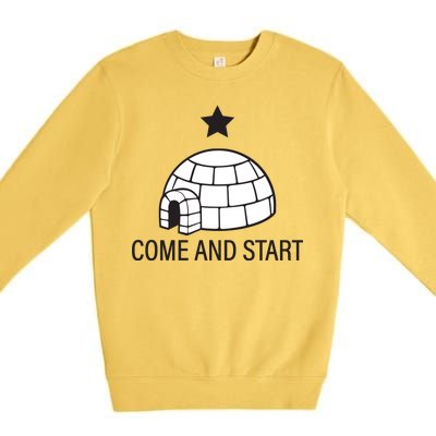 Big Igloo Boogaloo Come And Start Premium Crewneck Sweatshirt