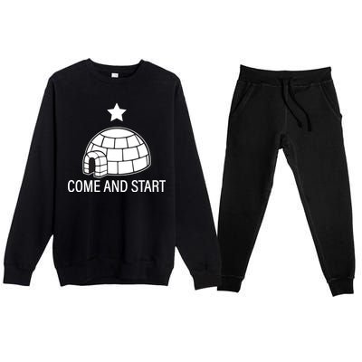 Big Igloo Boogaloo Come And Start Premium Crewneck Sweatsuit Set