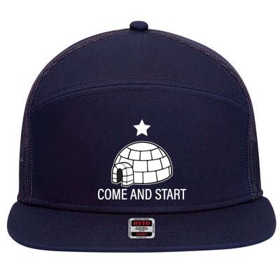 Big Igloo Boogaloo Come And Start 7 Panel Mesh Trucker Snapback Hat
