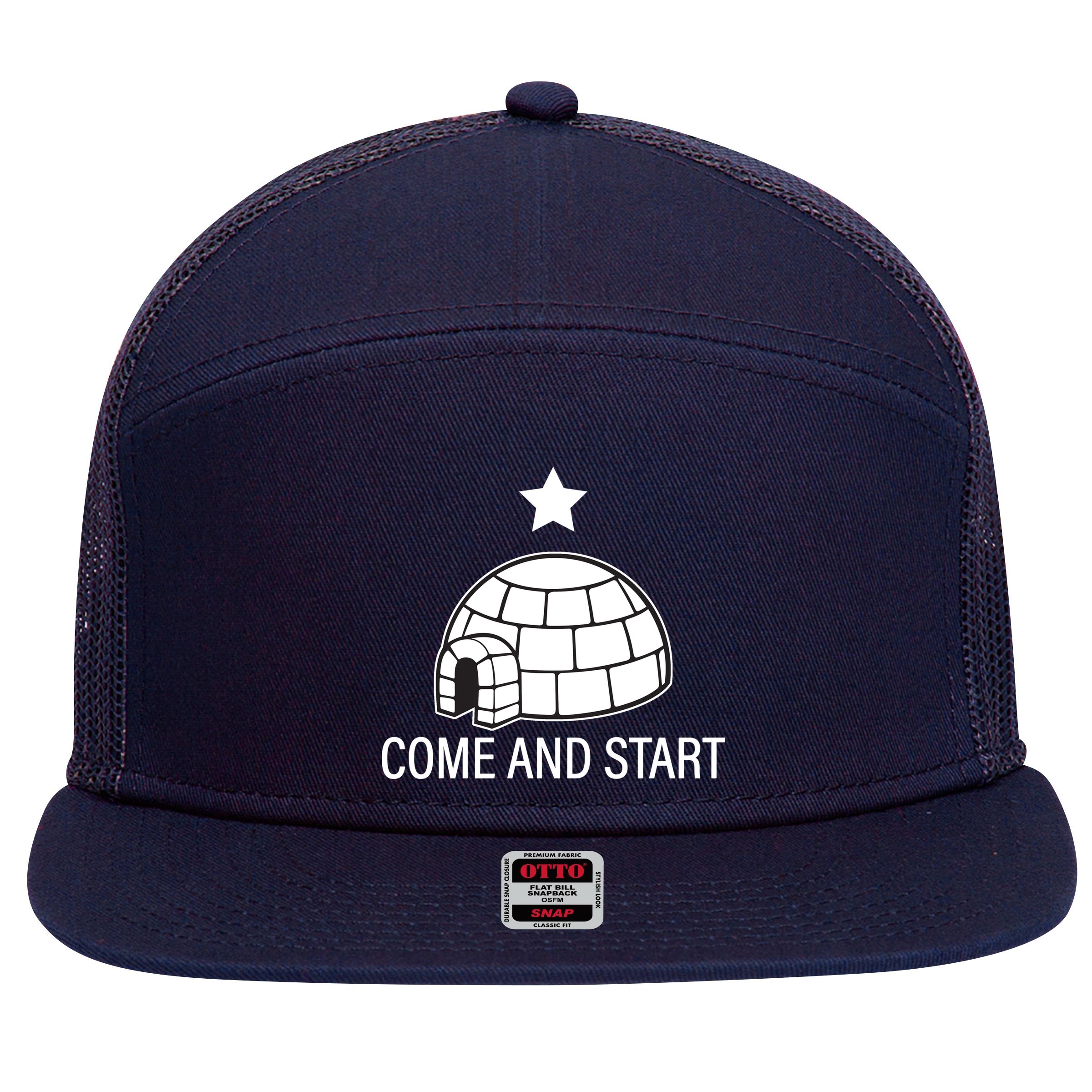 Big Igloo Boogaloo Come And Start 7 Panel Mesh Trucker Snapback Hat