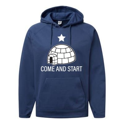 Big Igloo Boogaloo Come And Start Performance Fleece Hoodie