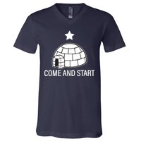 Big Igloo Boogaloo Come And Start V-Neck T-Shirt