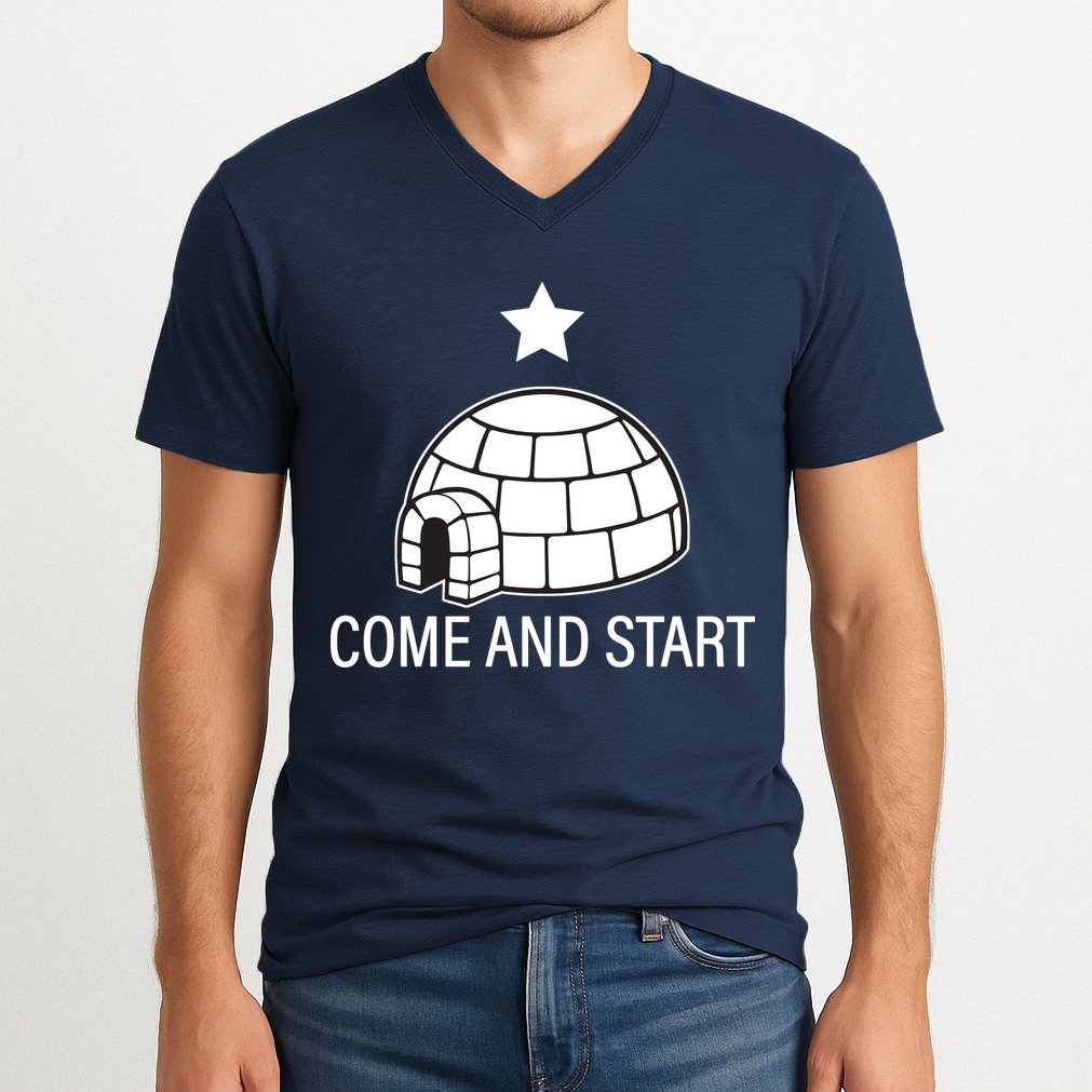 Big Igloo Boogaloo Come And Start V-Neck T-Shirt
