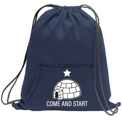 Big Igloo Boogaloo Come And Start Sweatshirt Cinch Pack Bag