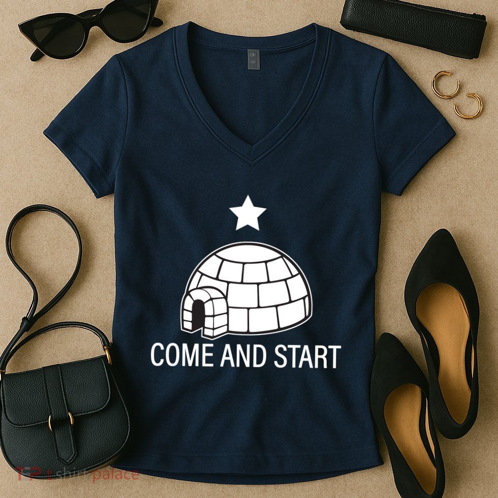 Big Igloo Boogaloo Come And Start Women's V-Neck T-Shirt