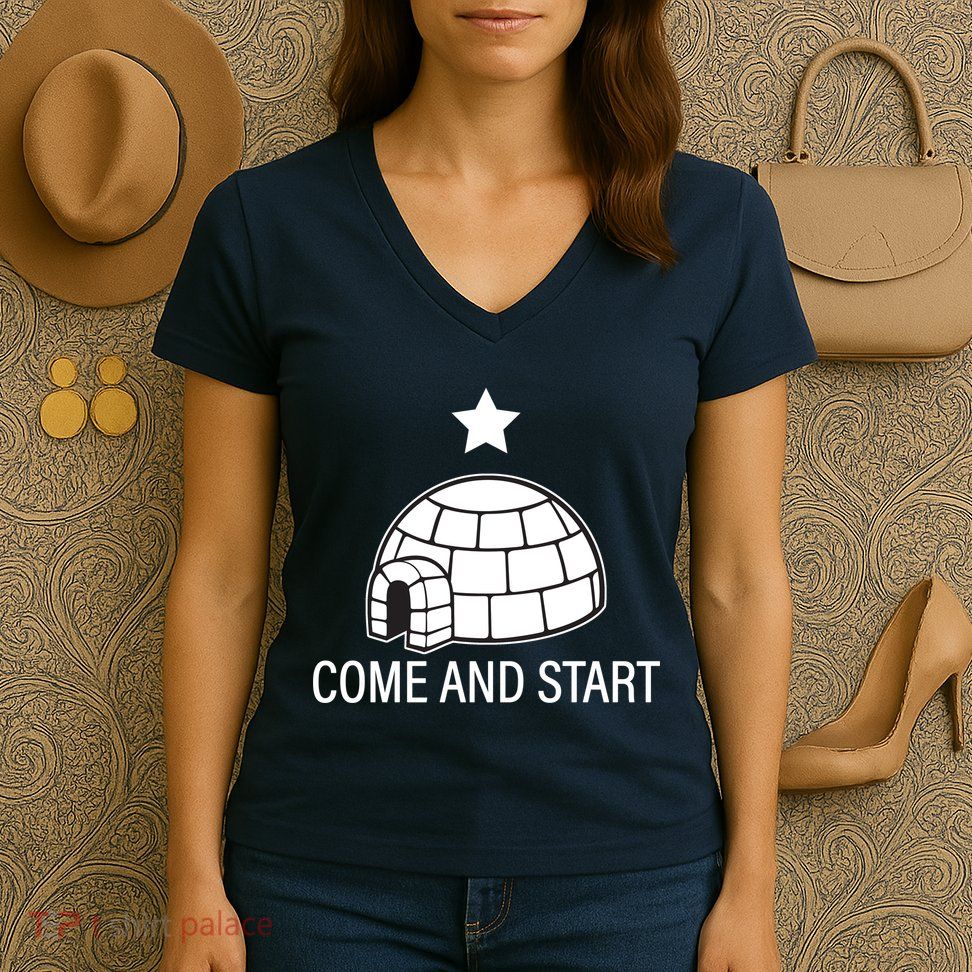 Big Igloo Boogaloo Come And Start Women's V-Neck T-Shirt