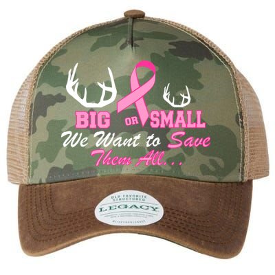 Big Or Small Want To Save Them All Breast Cancer Racks Legacy Tie Dye Trucker Hat