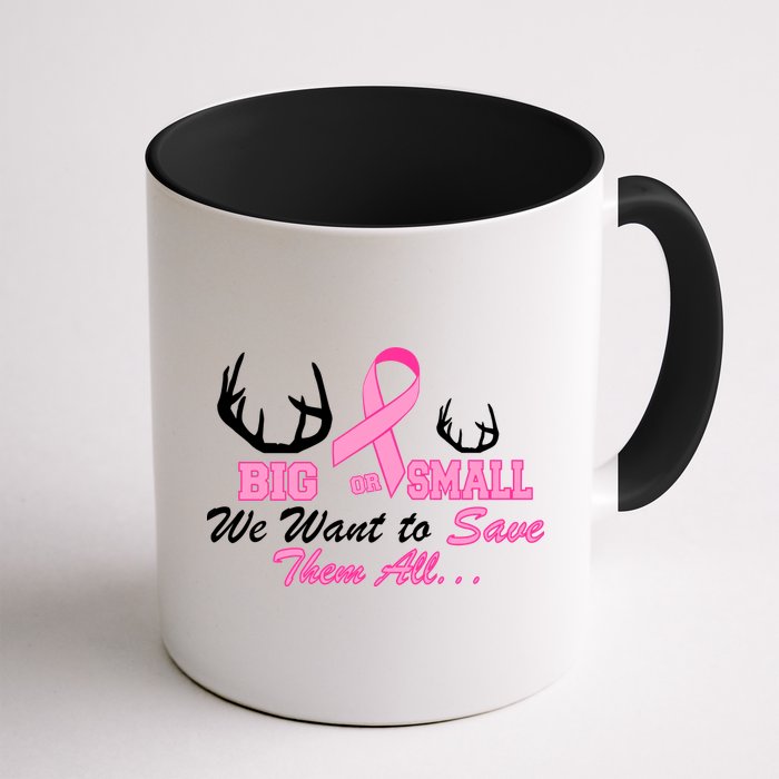 Big Or Small Want To Save Them All Breast Cancer Racks Mug