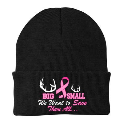 Big Or Small Want To Save Them All Breast Cancer Racks Beanie