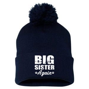 Big Sister Again Pom Pom 12in Knit Beanie