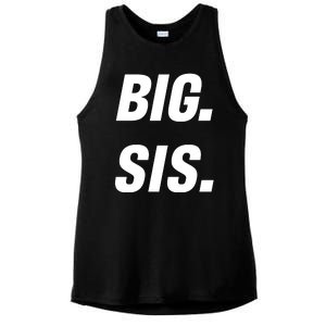 Big Sister Announcement Big Sis Ladies PosiCharge Tri-Blend Wicking Tank