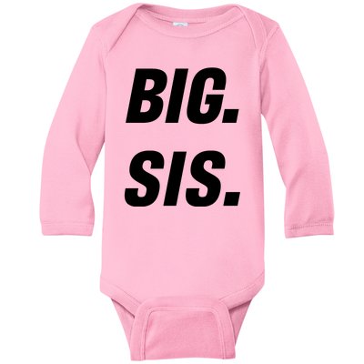 Big Sister Announcement Big Sis Baby Long Sleeve Bodysuit