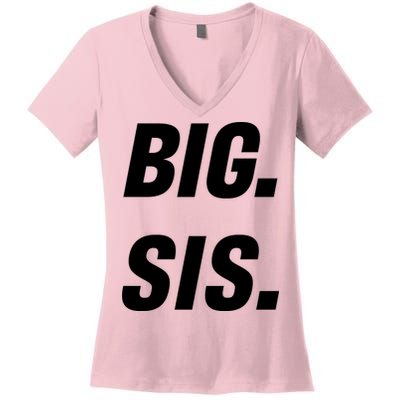 Big Sister Announcement Big Sis Women's V-Neck T-Shirt