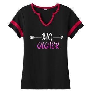 Big Sister Arrow Ladies Halftime Notch Neck Tee