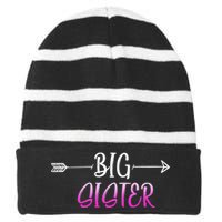 Big Sister Arrow Striped Beanie with Solid Band