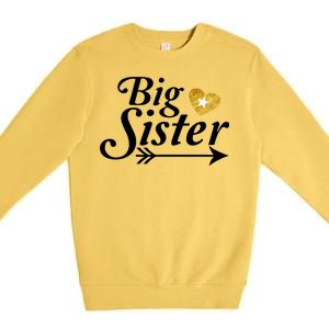 Big Sister Arrow Gold Heart Premium Crewneck Sweatshirt