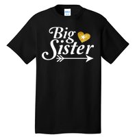 Big Sister Arrow Gold Heart Tall T-Shirt